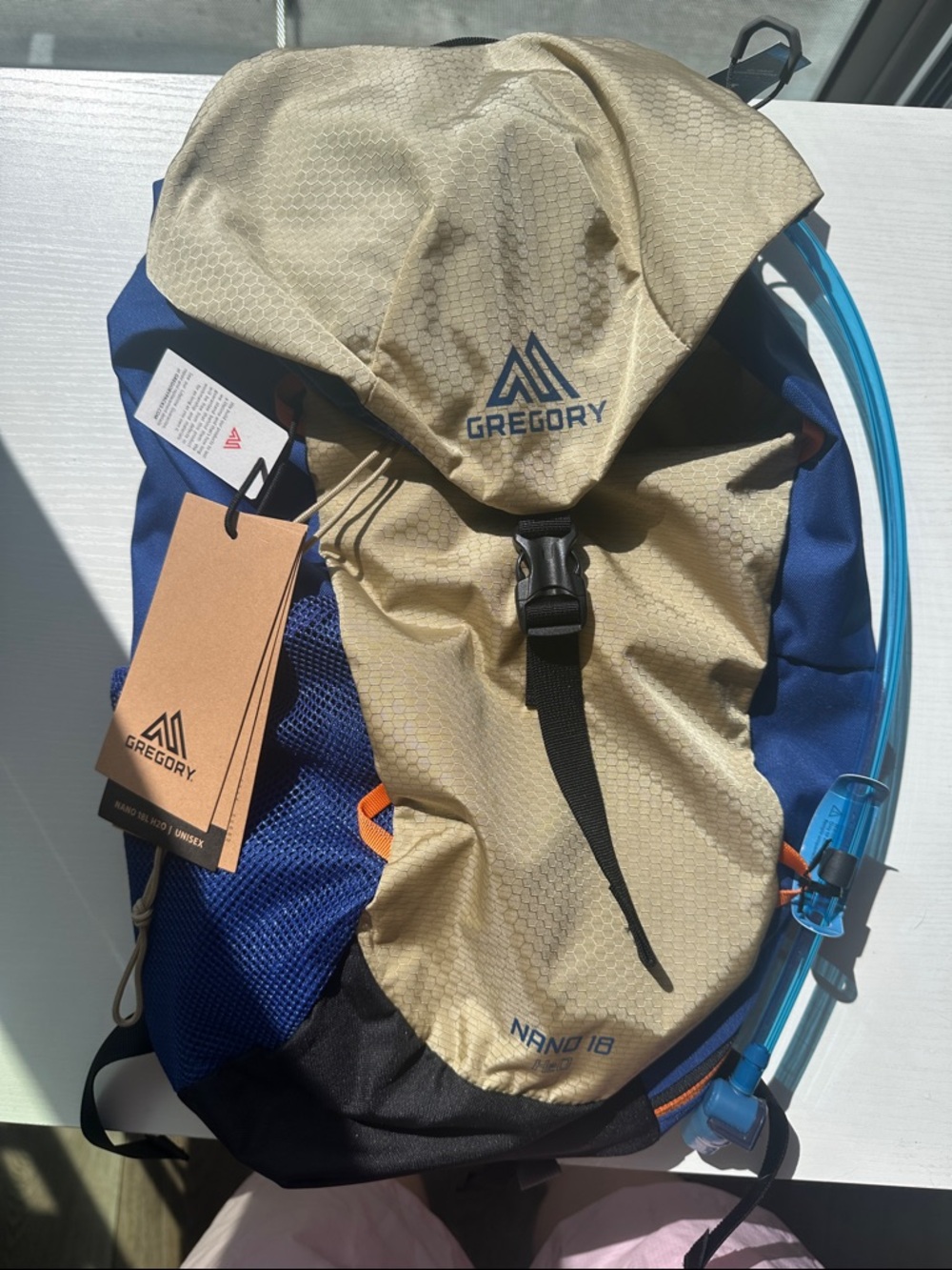 Gregory Nano 18L H2O Hydration Pack in Gold, Blue & Black